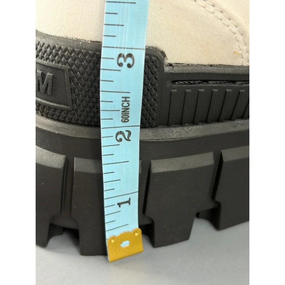 Palladium Revolt Hi TX Women 7.5 Star White Black Canvas Platform Lug Sole Boots